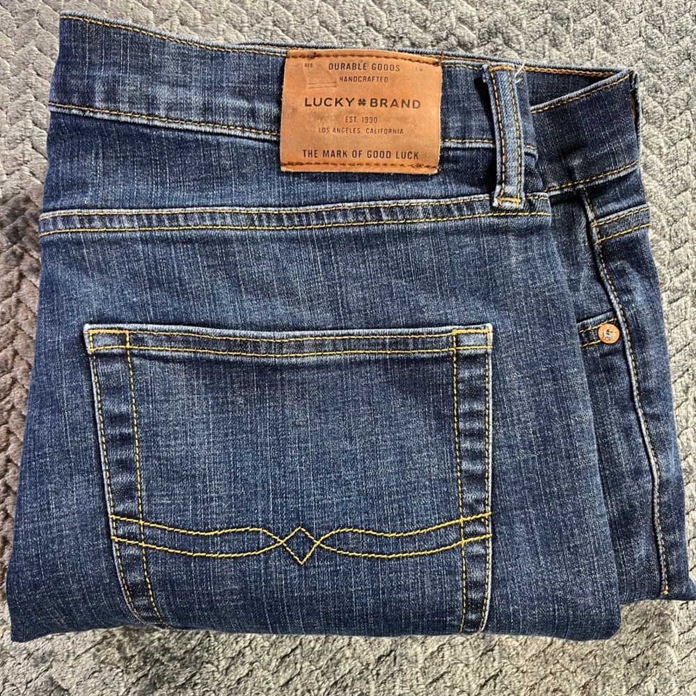 Lucky Brand‎ 410 Athletic Slim Jeans Mens 38x30 Dark Wash Denim